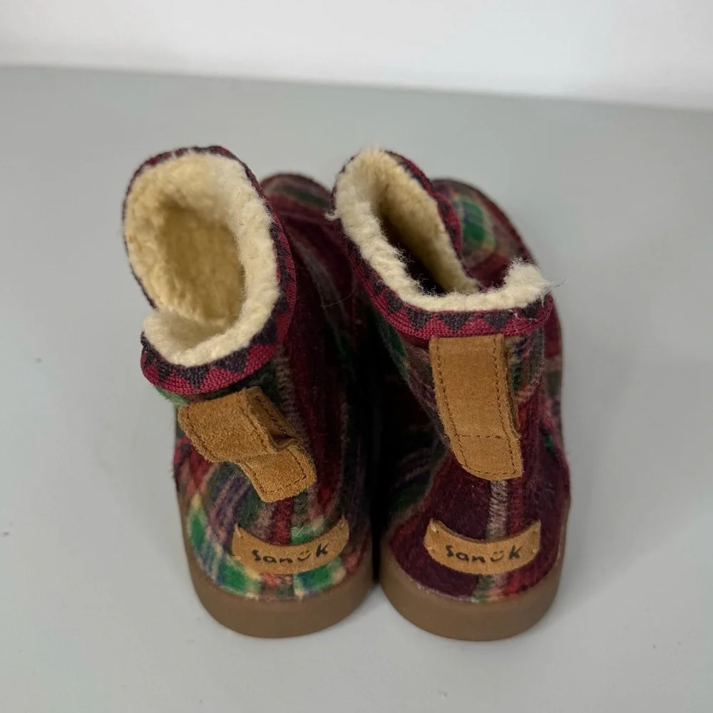 SANUK Nice Bootah Womens Wool Blend‎ Slip On Winter Boots Size 6